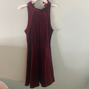 red velvet dress